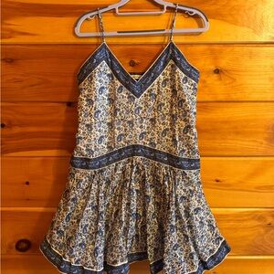 Abercrombie & Fitch Blue and Cream Floral Dress